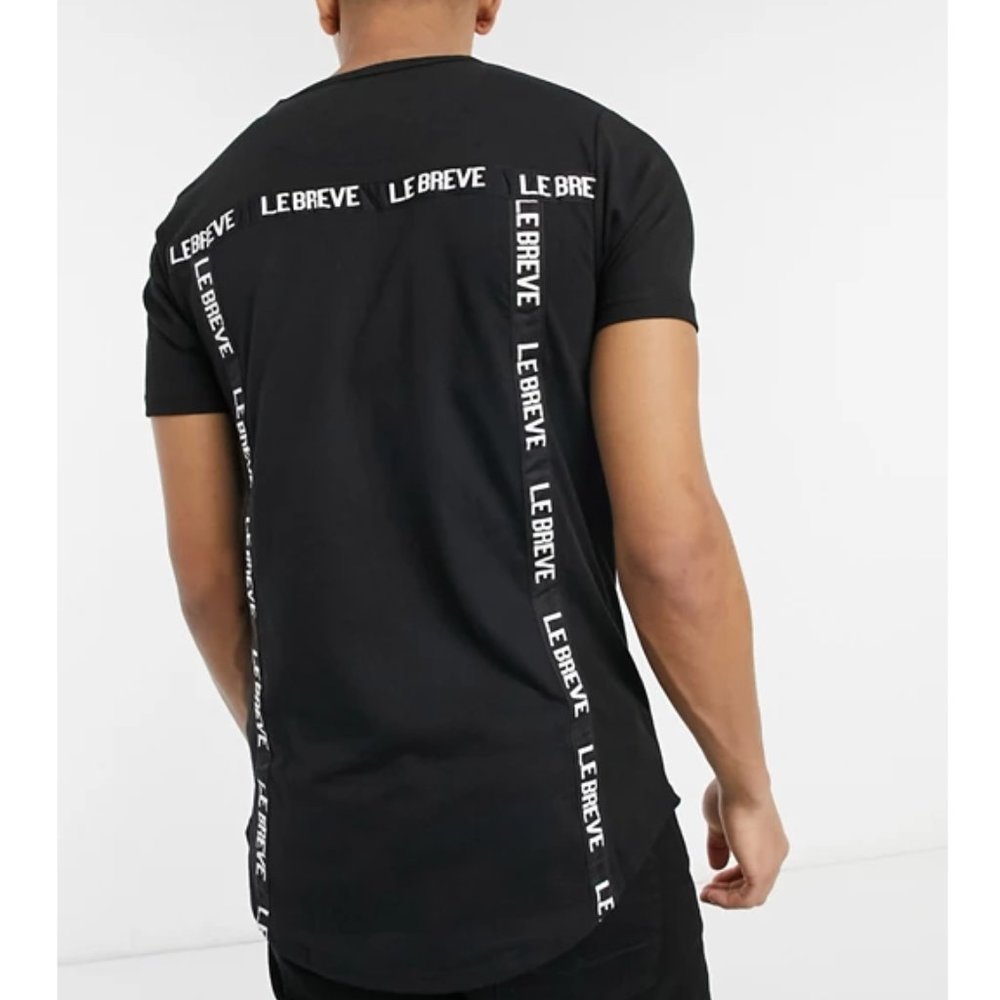 Le Breve Co-Ord Logo Taping Cotton T-Shirt